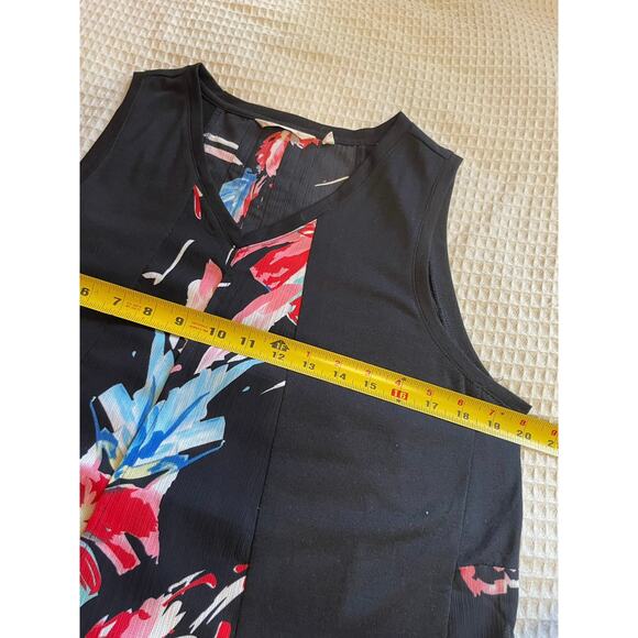 Soft Surroundings Tropical Floral Black Flowing Tank Top Summer Style Large - Picture 6 of 10